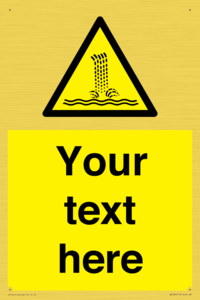 Custom warning artificial waterfall